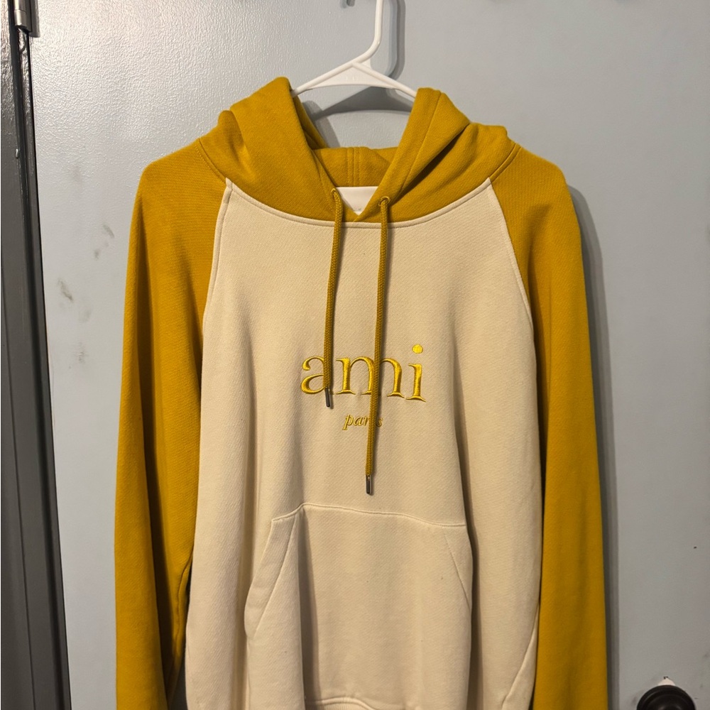 Ami Yellow and Cream Hoodie